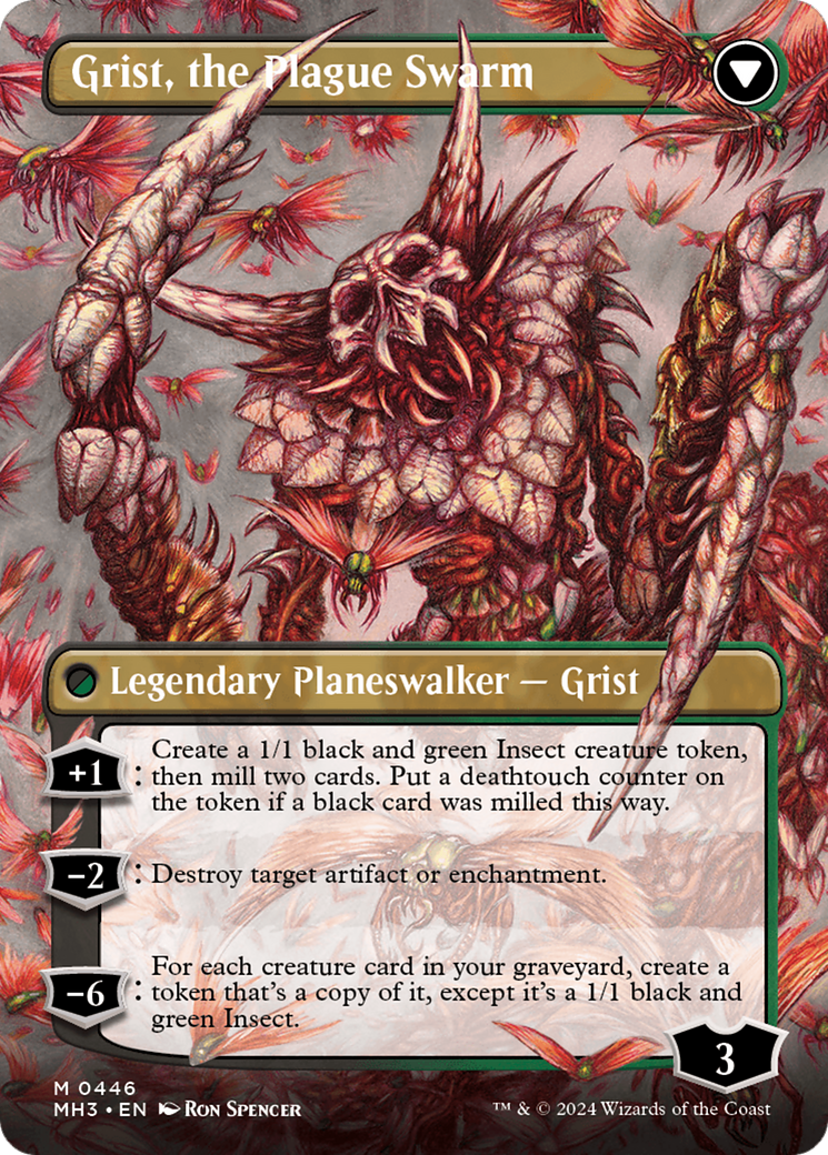 Grist, Voracious Larva (Borderless) (446) [Modern Horizons 3] - Deck Out Gaming