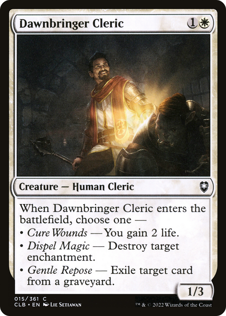 Dawnbringer Cleric (15) [Commander Legends: Battle for Baldur's Gate] foil - Deck Out Gaming
