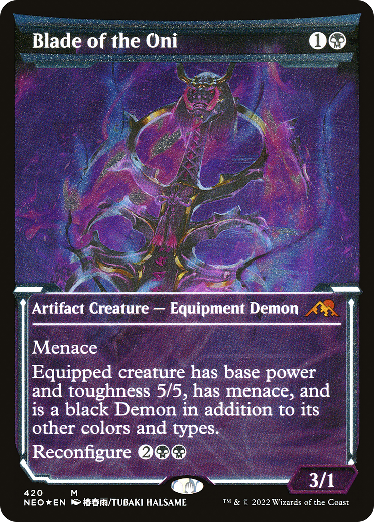 Blade of the Oni (420) [Kamigawa: Neon Dynasty] etched - Deck Out Gaming