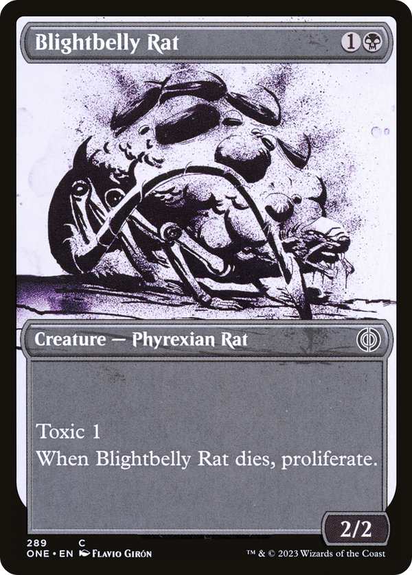 Blightbelly Rat (Showcase) (289) [Phyrexia: All Will Be One] foil - Deck Out Gaming