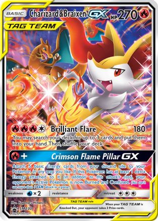 Charizard & Braixen GX - SM230 (SM230) [SM Promos] Holofoil - Deck Out Gaming