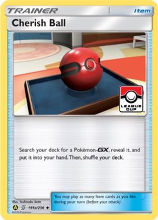 Cherish Ball - 191a/236 (League Cup) (191a) [League & Championship Cards] Reverse Holofoil - Deck Out Gaming