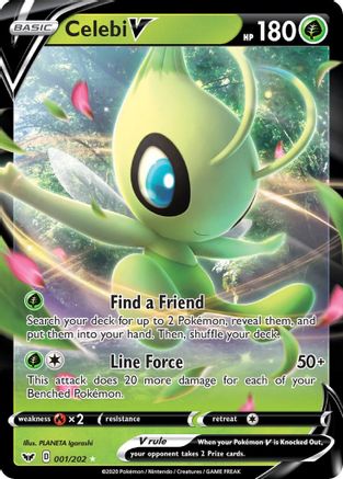 Celebi V (1) [SWSH01: Sword & Shield Base Set] Holofoil - Deck Out Gaming