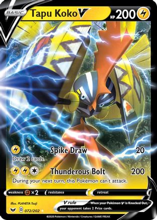 Tapu Koko V (72) [SWSH01: Sword & Shield Base Set] Holofoil - Deck Out Gaming