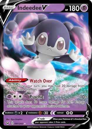 Indeedee V (91) [SWSH01: Sword & Shield Base Set] Holofoil - Deck Out Gaming