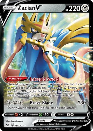 Zacian V (138) [SWSH01: Sword & Shield Base Set] Holofoil - Deck Out Gaming