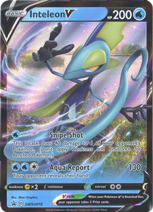 Inteleon V - SWSH016 (SWSH016) [SWSH: Sword & Shield Promo Cards] Holofoil - Deck Out Gaming