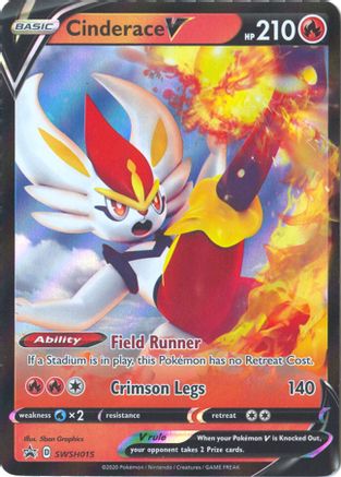 Cinderace V - SWSH015 (SWSH015) [SWSH: Sword & Shield Promo Cards] Holofoil - Deck Out Gaming