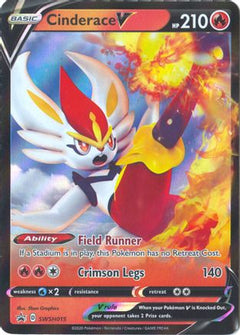 Cinderace V - SWSH015 (SWSH015) [SWSH: Sword & Shield Promo Cards] Holofoil - Deck Out Gaming
