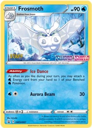 Frosmoth - SWSH007 (Prerelease) [Staff] (SWSH007) [SWSH: Sword & Shield Promo Cards] Holofoil - Deck Out Gaming