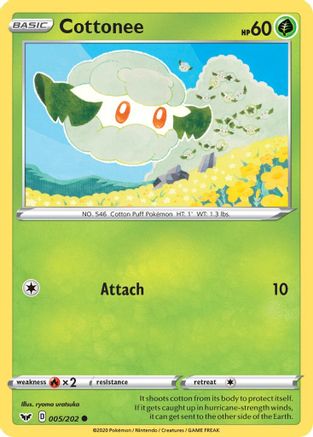 Cottonee (5) [SWSH01: Sword & Shield Base Set] Reverse Holofoil - Deck Out Gaming