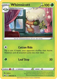 Whimsicott (6) [SWSH01: Sword & Shield Base Set] Reverse Holofoil - Deck Out Gaming