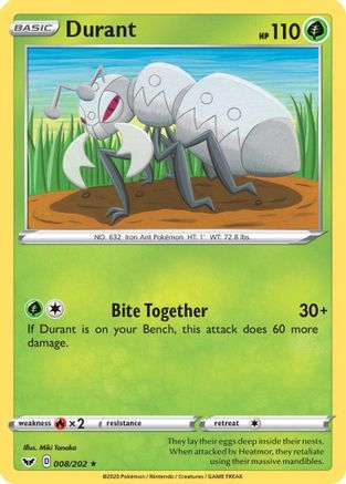 Durant (8) [SWSH01: Sword & Shield Base Set] - Deck Out Gaming
