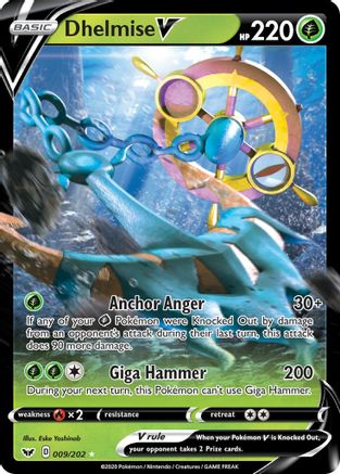 Dhelmise V (9) [SWSH01: Sword & Shield Base Set] Holofoil - Deck Out Gaming