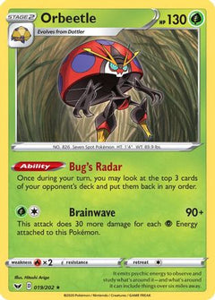 Orbeetle (19) [SWSH01: Sword & Shield Base Set] Reverse Holofoil - Deck Out Gaming