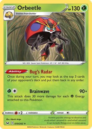 Orbeetle (19) [SWSH01: Sword & Shield Base Set] Reverse Holofoil - Deck Out Gaming