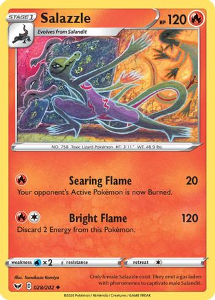Salazzle (28) [SWSH01: Sword & Shield Base Set] Reverse Holofoil - Deck Out Gaming