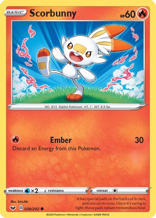 Scorbunny (030) (30) [SWSH01: Sword & Shield Base Set] Reverse Holofoil - Deck Out Gaming