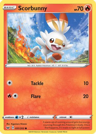 Scorbunny (031) (31) [SWSH01: Sword & Shield Base Set] Reverse Holofoil - Deck Out Gaming