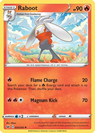 Raboot (032) (32) [SWSH01: Sword & Shield Base Set] Reverse Holofoil - Deck Out Gaming