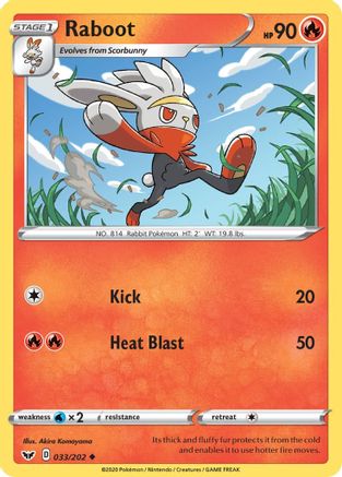 Raboot (033) (33) [SWSH01: Sword & Shield Base Set] Reverse Holofoil - Deck Out Gaming