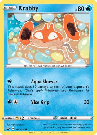 Krabby (042) (42) [SWSH01: Sword & Shield Base Set] Reverse Holofoil - Deck Out Gaming