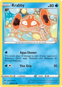 Krabby (042) (42) [SWSH01: Sword & Shield Base Set] Reverse Holofoil - Deck Out Gaming