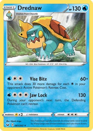 Drednaw (61) [SWSH01: Sword & Shield Base Set] Reverse Holofoil - Deck Out Gaming