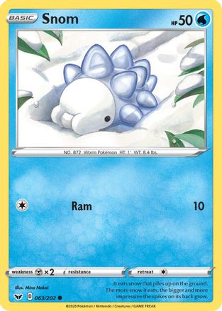 Snom (63) [SWSH01: Sword & Shield Base Set] - Deck Out Gaming