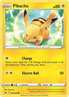 Pikachu (65) [SWSH01: Sword & Shield Base Set] Reverse Holofoil - Deck Out Gaming
