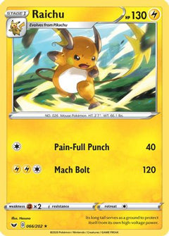 Raichu (66) [SWSH01: Sword & Shield Base Set] Reverse Holofoil - Deck Out Gaming