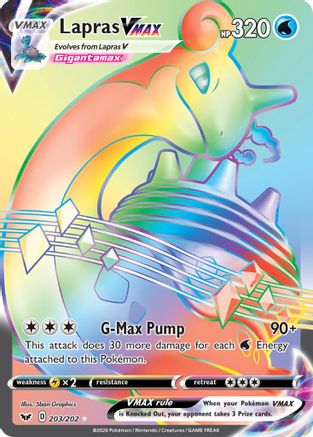 Lapras VMAX (Secret) (203) [SWSH01: Sword & Shield Base Set] Holofoil - Deck Out Gaming