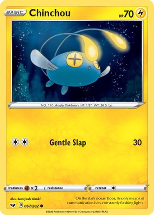 Chinchou (067) (67) [SWSH01: Sword & Shield Base Set] Reverse Holofoil - Deck Out Gaming