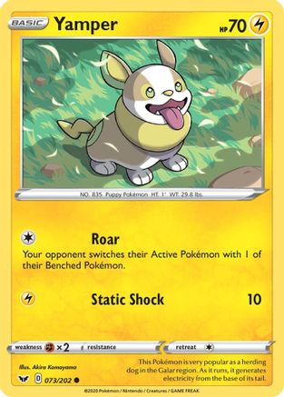 Yamper (073) (73) [SWSH01: Sword & Shield Base Set] Reverse Holofoil - Deck Out Gaming