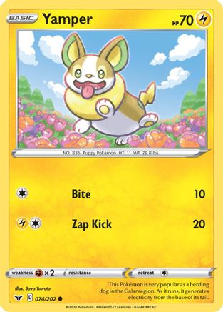 Yamper (074) (74) [SWSH01: Sword & Shield Base Set] Reverse Holofoil - Deck Out Gaming
