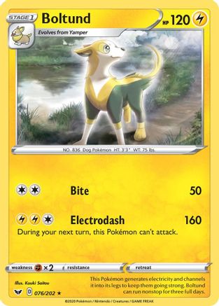 Boltund (076) (76) [SWSH01: Sword & Shield Base Set] Reverse Holofoil - Deck Out Gaming