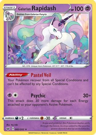 Galarian Rapidash (82) [SWSH01: Sword & Shield Base Set] Reverse Holofoil - Deck Out Gaming