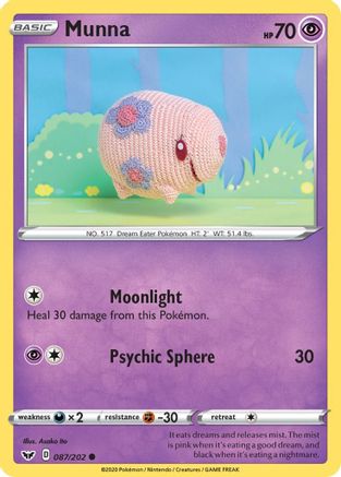 Munna (87) [SWSH01: Sword & Shield Base Set] Reverse Holofoil - Deck Out Gaming