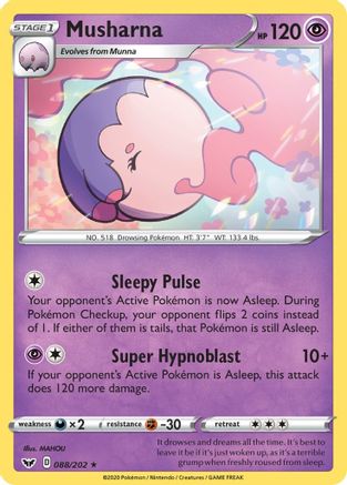 Musharna (88) [SWSH01: Sword & Shield Base Set] Reverse Holofoil - Deck Out Gaming