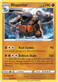 Rhyperior (99) [SWSH01: Sword & Shield Base Set] Reverse Holofoil - Deck Out Gaming