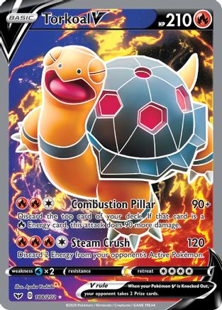 Torkoal V (Full Art) (188) [SWSH01: Sword & Shield Base Set] Holofoil - Deck Out Gaming