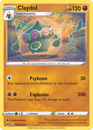 Claydol (103) [SWSH01: Sword & Shield Base Set] Reverse Holofoil - Deck Out Gaming