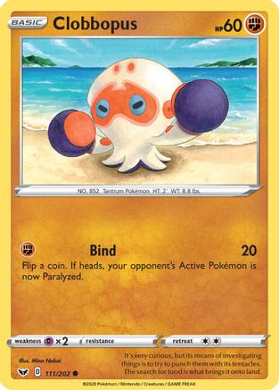 Clobbopus (111) (111) [SWSH01: Sword & Shield Base Set] Reverse Holofoil - Deck Out Gaming