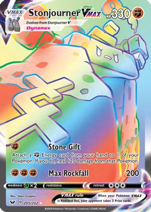 Stonjourner VMAX (Secret) (205) [SWSH01: Sword & Shield Base Set] Holofoil - Deck Out Gaming