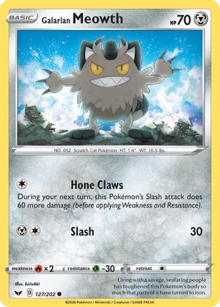 Galarian Meowth (127) [SWSH01: Sword & Shield Base Set] - Deck Out Gaming