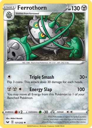 Ferrothorn (131) [SWSH01: Sword & Shield Base Set] Reverse Holofoil - Deck Out Gaming