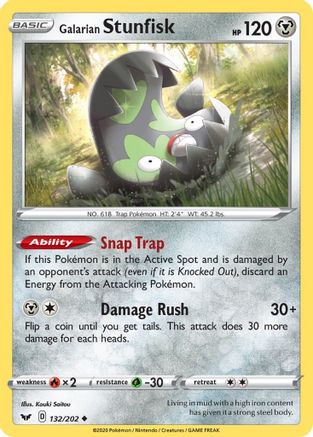 Galarian Stunfisk (132) [SWSH01: Sword & Shield Base Set] - Deck Out Gaming