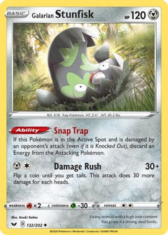 Galarian Stunfisk (132) [SWSH01: Sword & Shield Base Set] Reverse Holofoil - Deck Out Gaming