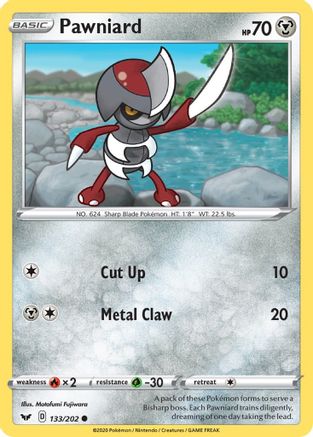 Pawniard (133) [SWSH01: Sword & Shield Base Set] Reverse Holofoil - Deck Out Gaming