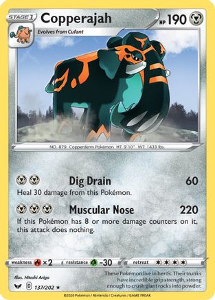 Copperajah (137) [SWSH01: Sword & Shield Base Set] Reverse Holofoil - Deck Out Gaming